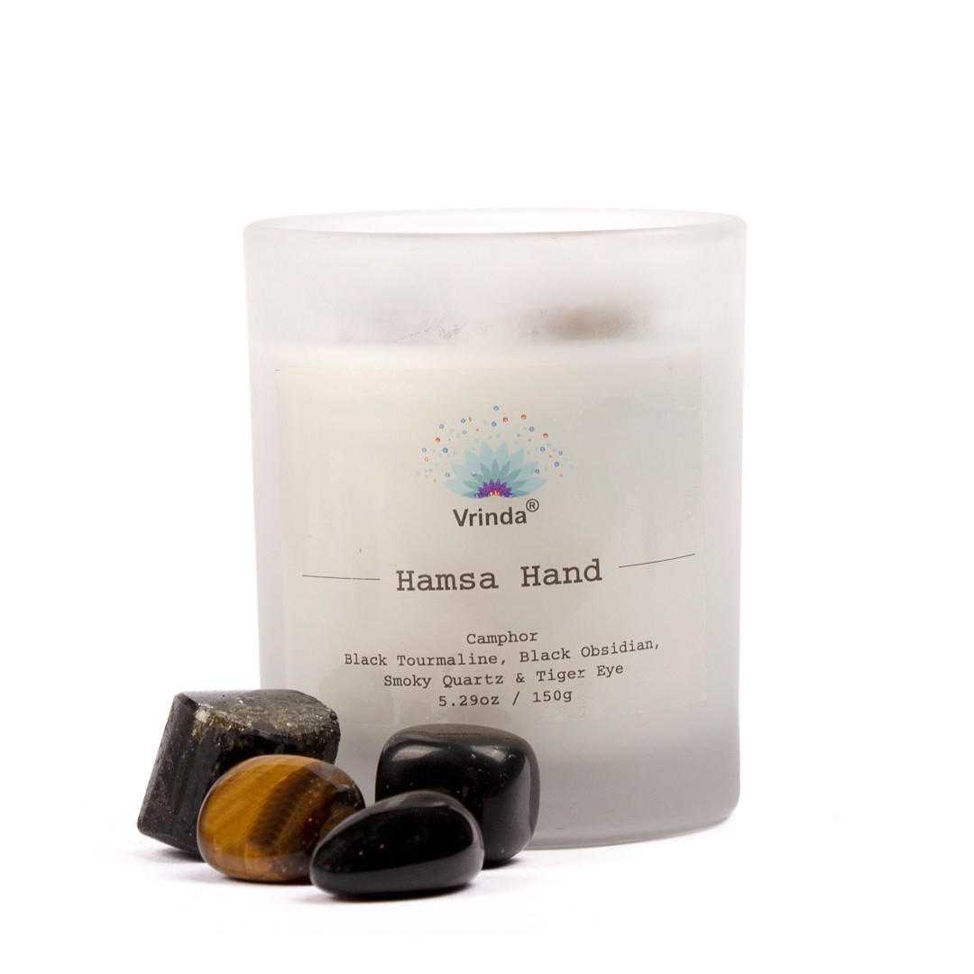 Hamsa Harmony Crystal Soy Candle