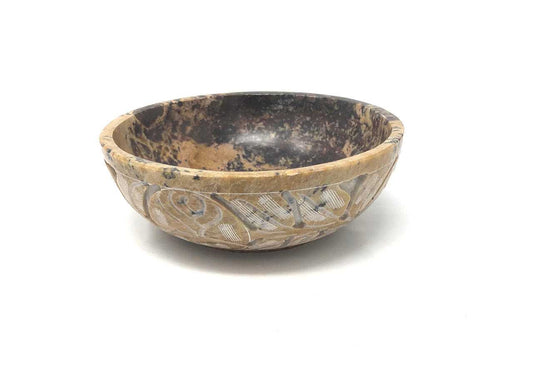 Nature's Vision Smudge Bowl with Carved Leaves