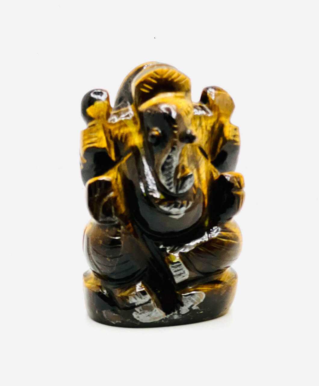 Ganesha Tiger Eye Statue