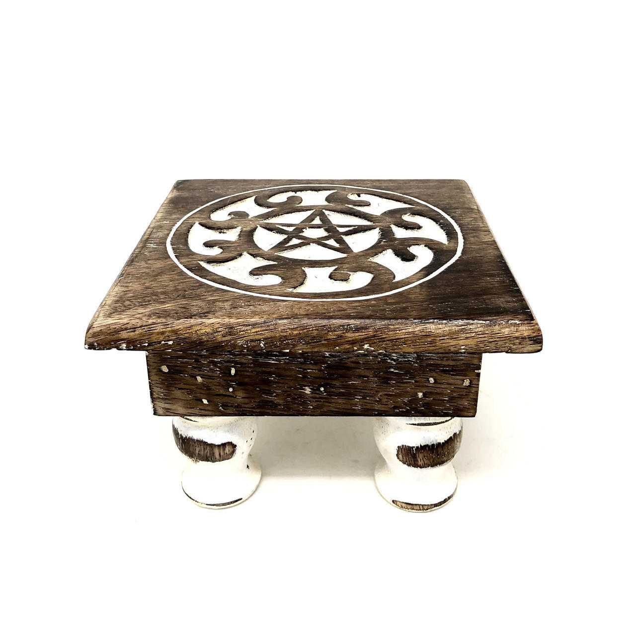 Pentacle Wooden Altar Table