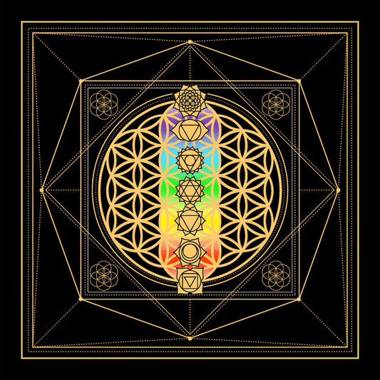 AltarBloom Chakra Tarot Cloth