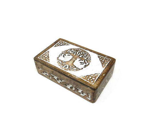 Ivory Tree Of Life Wooden Keepsake Box